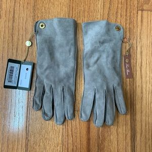 Loro Piana Gray Jacqueline Suede Gloves